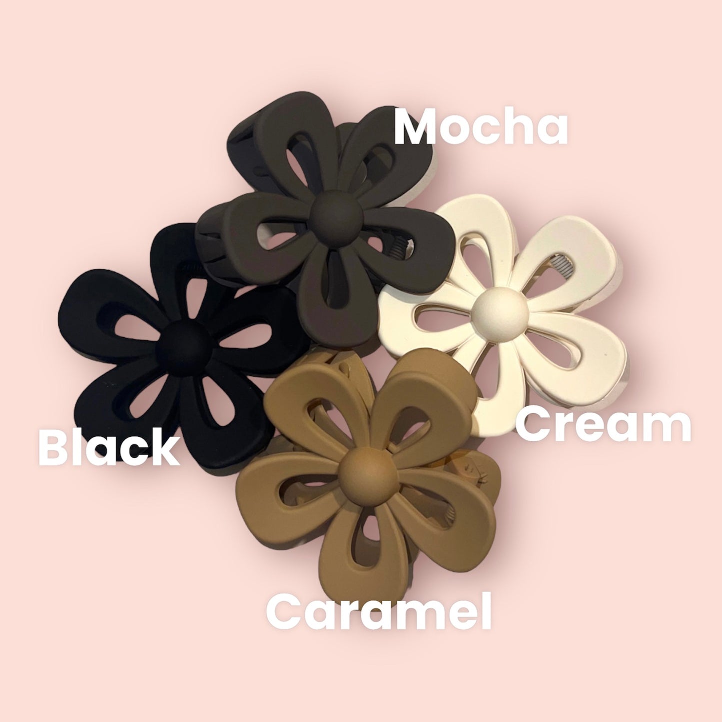 Open Flower Claw Clips